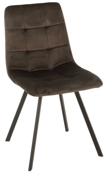 Chaise métal gris foncé Megane L 45 cm - Photo n°1