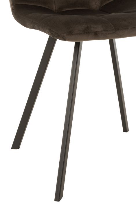 Chaise métal gris foncé Megane L 45 cm - Photo n°5
