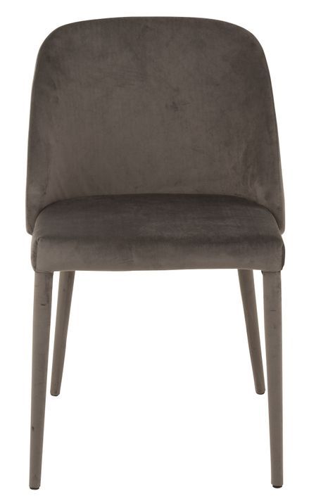 Chaise métal gris textile Carlito L 58 cm - Photo n°2