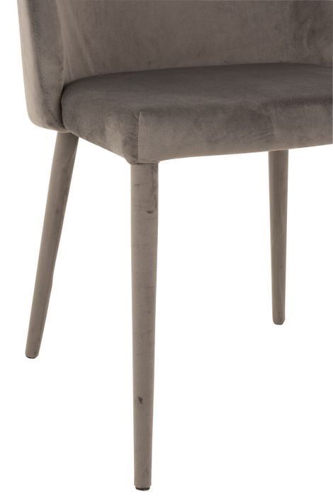 Chaise métal gris textile Carlito L 58 cm - Photo n°5