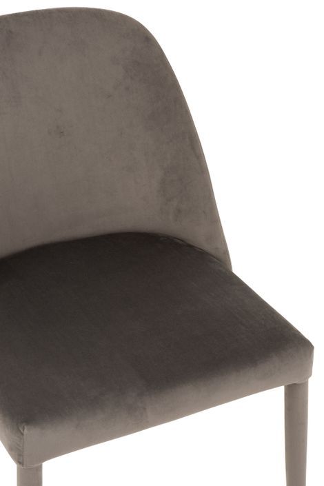 Chaise métal gris textile Carlito L 58 cm - Photo n°6