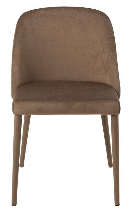 Chaise métal marron et textile Carlia L 58 cm - Photo n°2