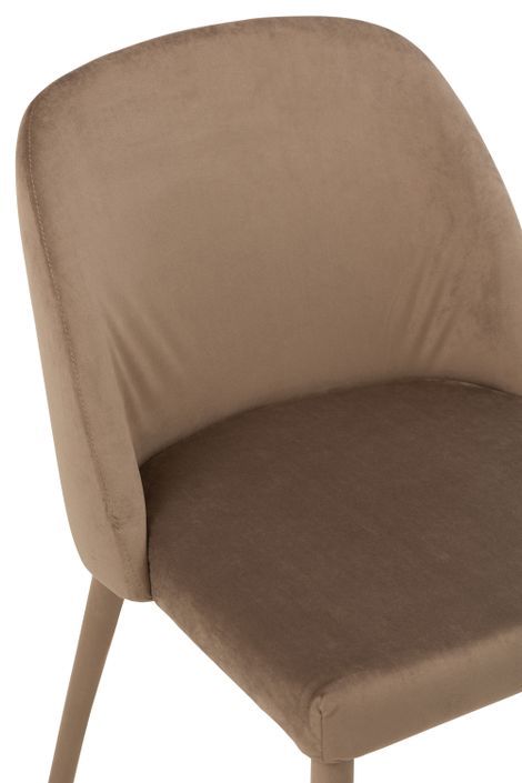 Chaise métal marron et textile Carlia L 58 cm - Photo n°7