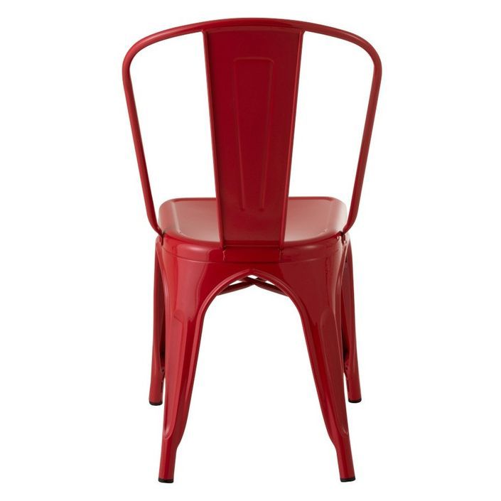 Chaise métal rouge Bothar - Photo n°4