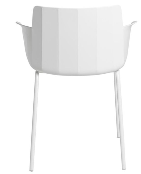 Chaise moderne avec accoudoirs en polypropylène et métal Kova - Photo n°4