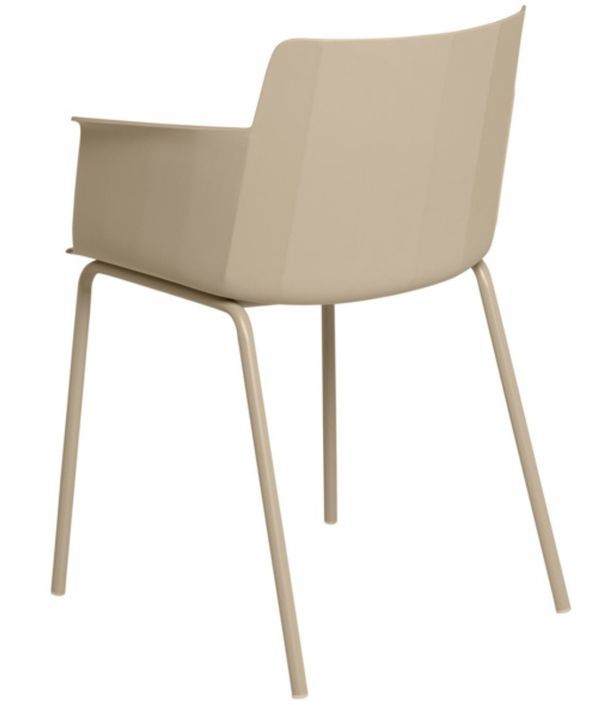 Chaise moderne avec accoudoirs en polypropylène et métal Kova - Photo n°7