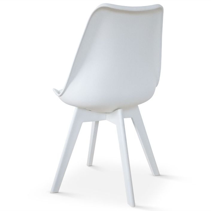 Chaise moderne Blanc Paza - Lot de 2 - Photo n°3