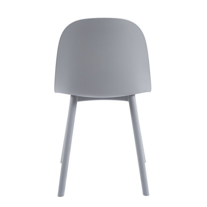 Chaise moderne gris avec un coussin d'assise en velours Koupa - Photo n°4