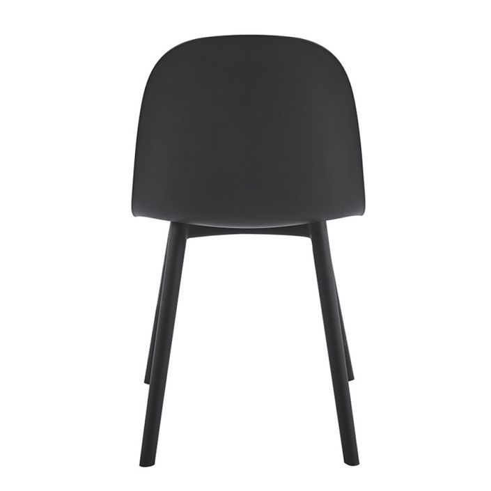 Chaise moderne noir avec un coussin d'assise en velours Koupa - Photo n°4
