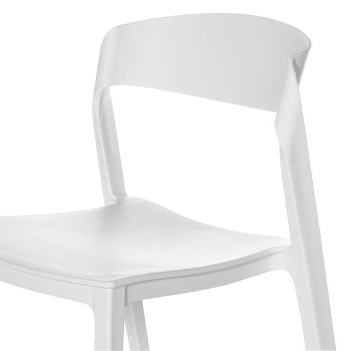 Chaise moderne polypropylène blanc Adel - Photo n°4