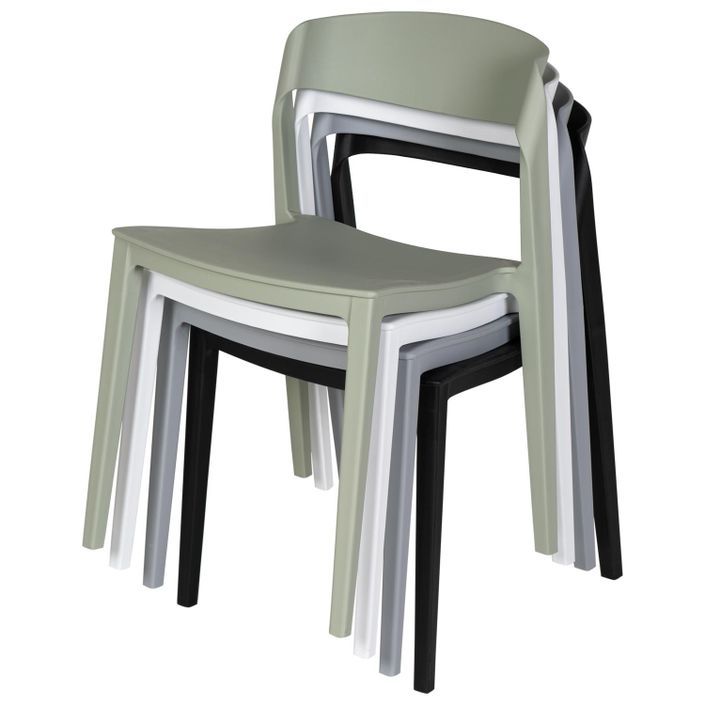 Chaise moderne polypropylène blanc Adel - Photo n°7