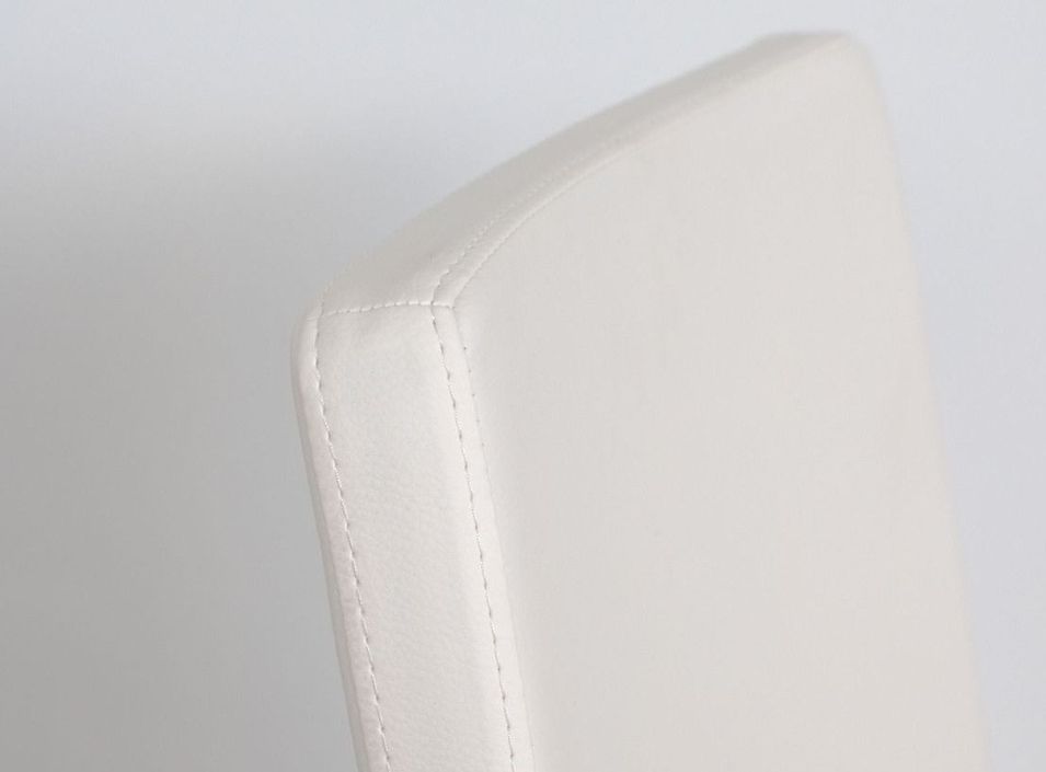 Chaise moderne simili cuir blanc et pieds métal anthracite Amanda - Photo n°7