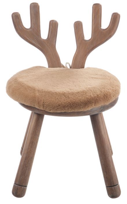 Chaise oreille de cerf en bois massif naturel Bambi - Photo n°2