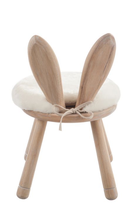 Chaise oreille de lapin en bois naturel Lapinou - Photo n°4