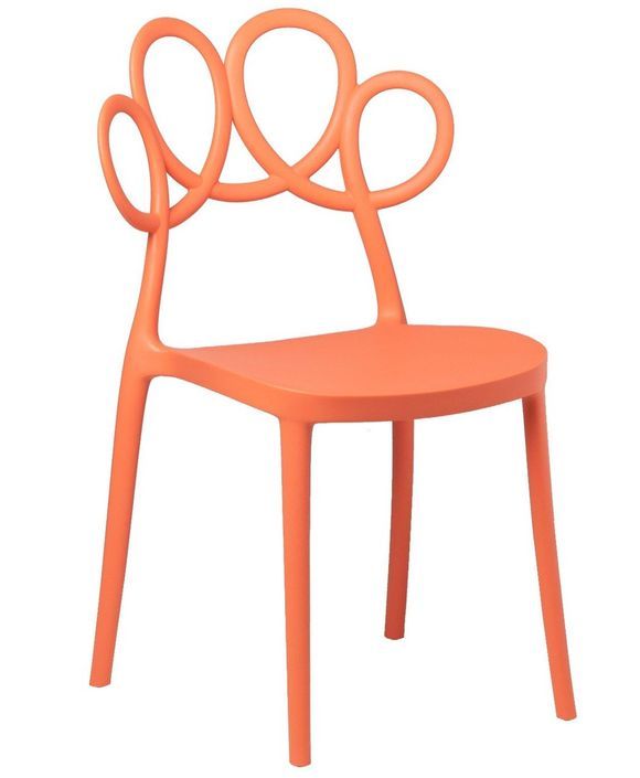 Chaise originale polypropylène orange Maliano - Photo n°1