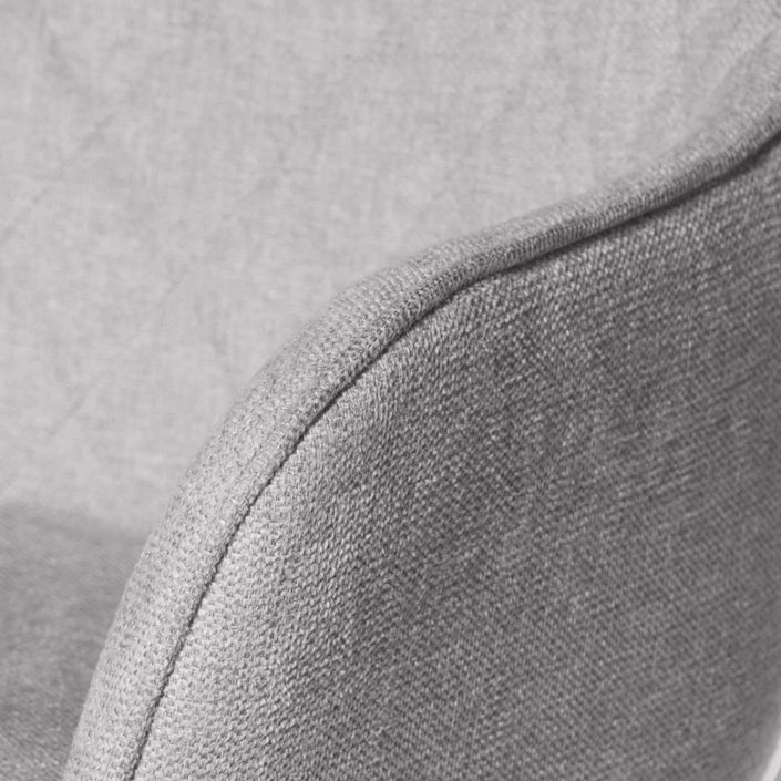 Chaise pivotante à 180º avec accoudoir tissu et pieds métal noir Valera - Photo n°6
