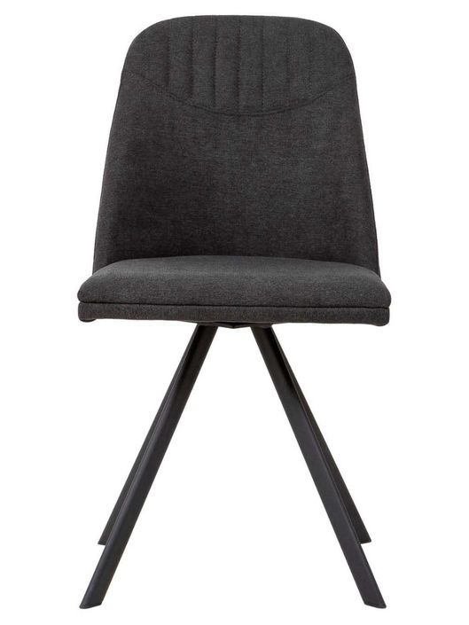Chaise pivotante à 180º tissu et pieds métal noir Kriza - Photo n°2