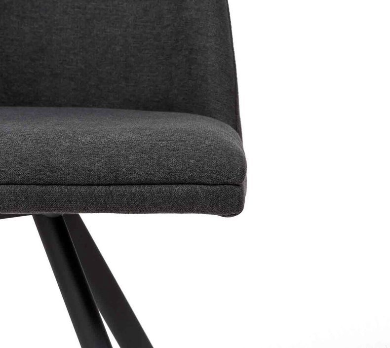 Chaise pivotante à 180º tissu et pieds métal noir Kriza - Photo n°5