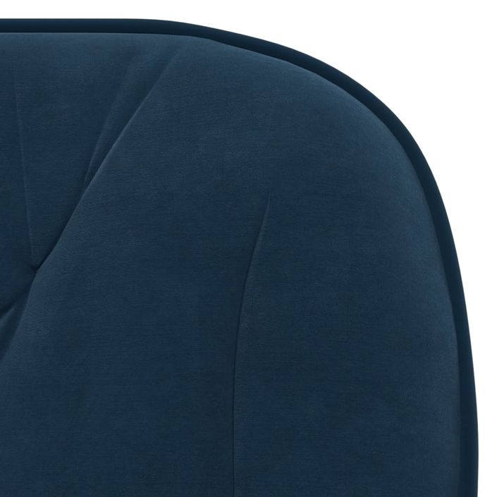 Chaise pivotante de bureau Bleu Velours - Photo n°7