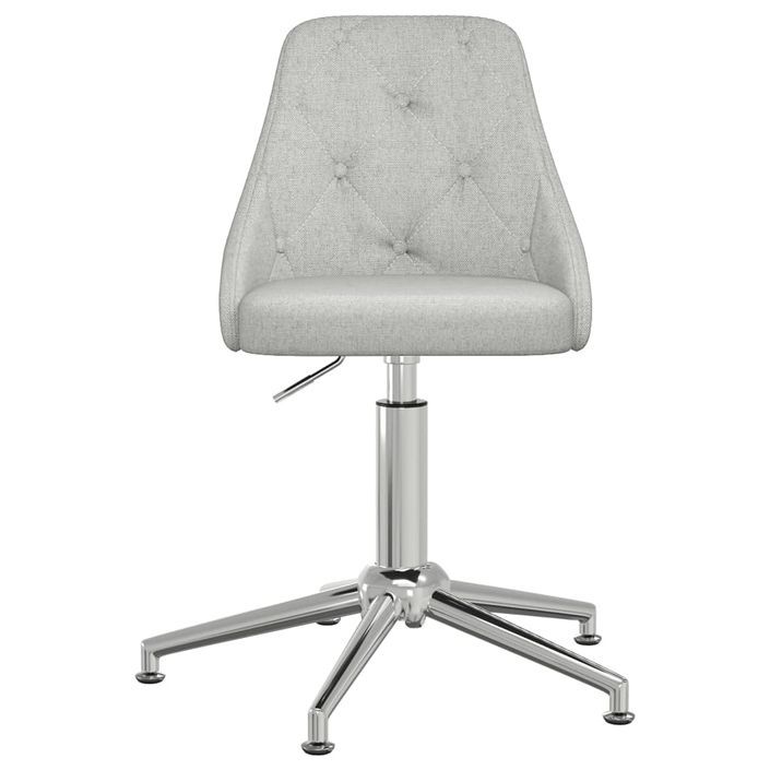 Chaise pivotante de bureau Gris clair Tissu 4 - Photo n°4