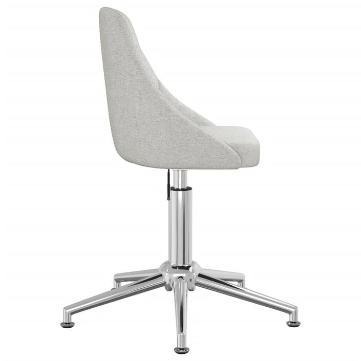 Chaise pivotante de bureau Gris clair Tissu 4 - Photo n°5