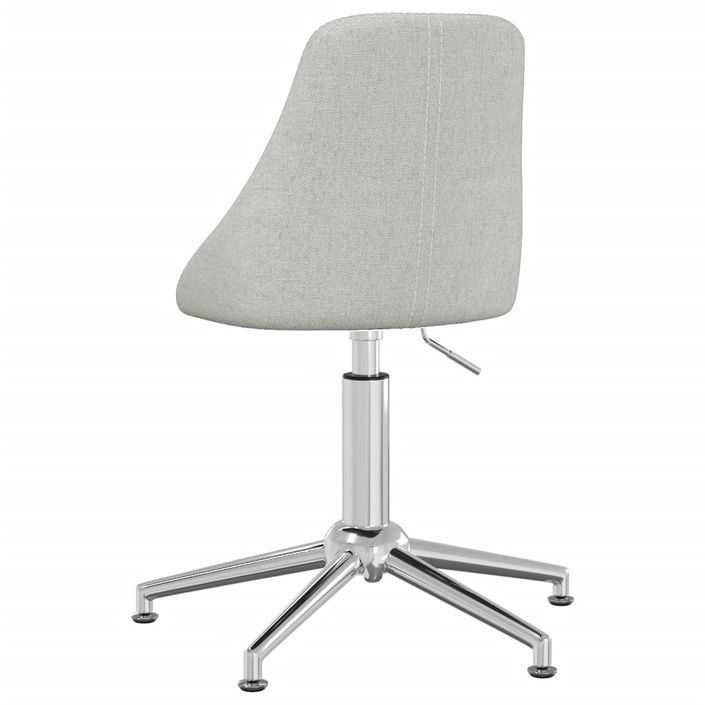 Chaise pivotante de bureau Gris clair Tissu 4 - Photo n°6