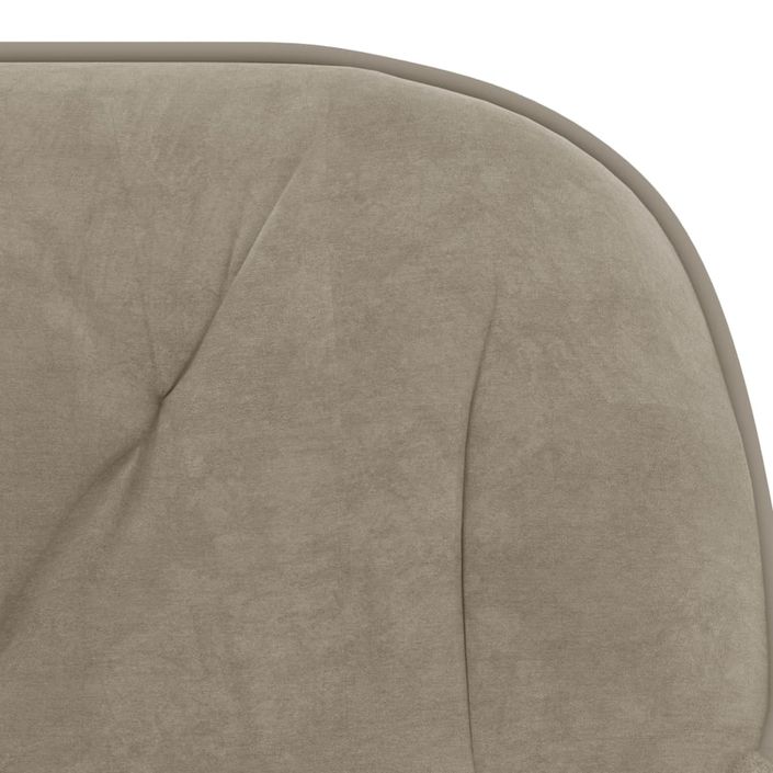 Chaise pivotante de bureau Gris clair Velours - Photo n°7