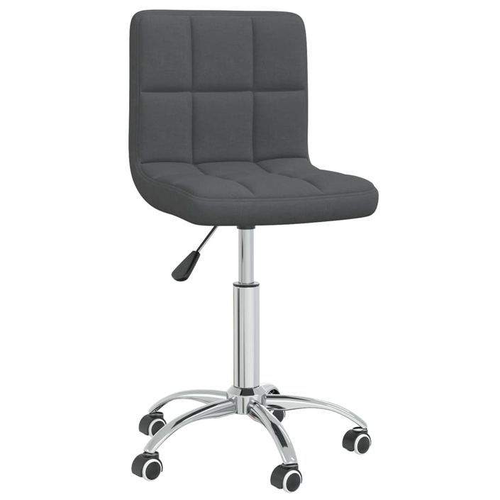 Chaise pivotante de bureau Gris foncé Tissu 12 - Photo n°1