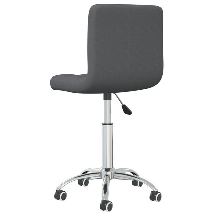 Chaise pivotante de bureau Gris foncé Tissu 12 - Photo n°5