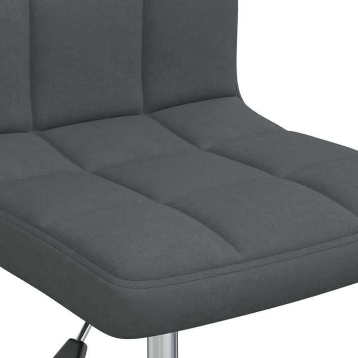 Chaise pivotante de bureau Gris foncé Tissu 12 - Photo n°7