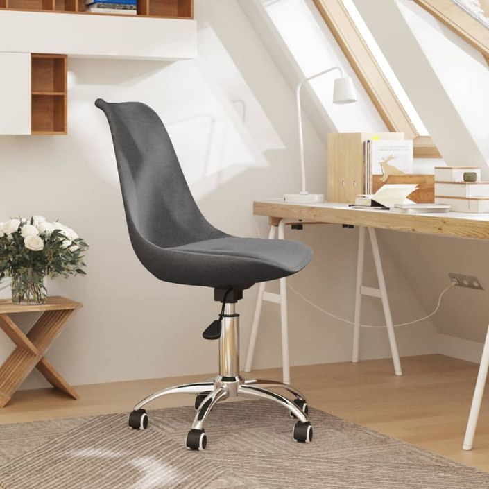 Chaise pivotante de bureau Gris foncé Tissu - Photo n°1