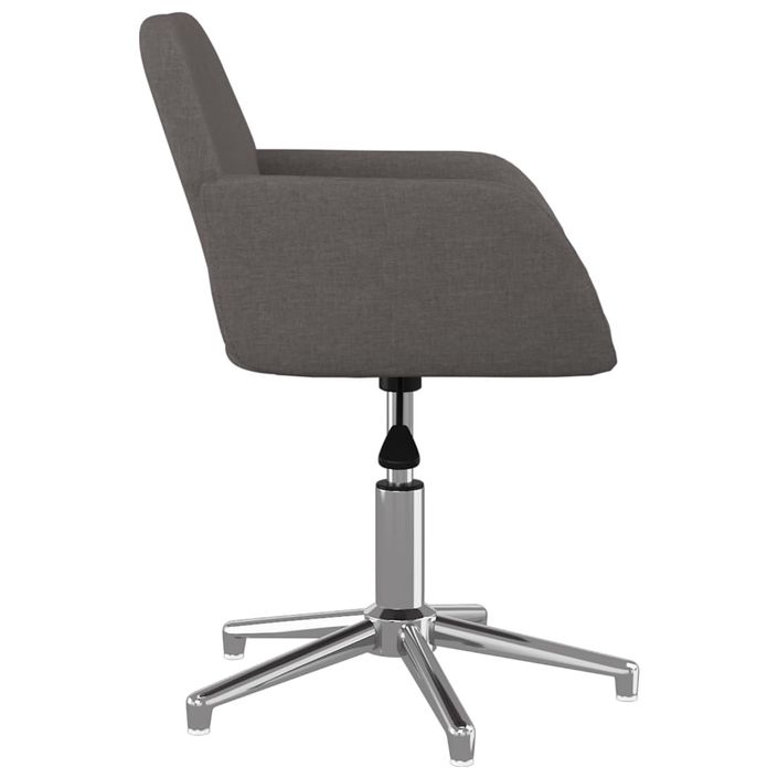 Chaise pivotante de bureau Gris foncé Tissu - Photo n°4