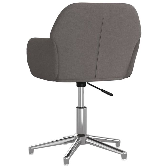 Chaise pivotante de bureau Gris foncé Tissu - Photo n°5