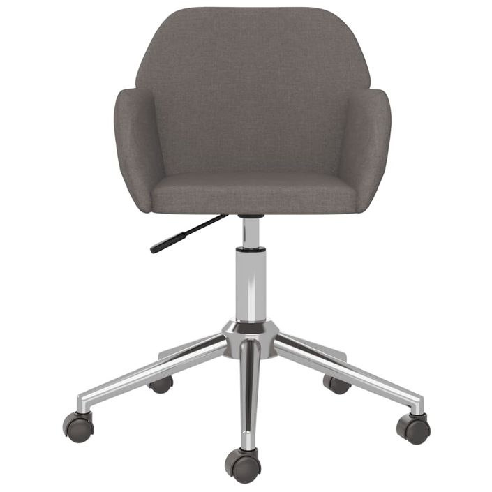 Chaise pivotante de bureau Gris foncé Tissu - Photo n°3