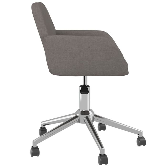 Chaise pivotante de bureau Gris foncé Tissu - Photo n°4