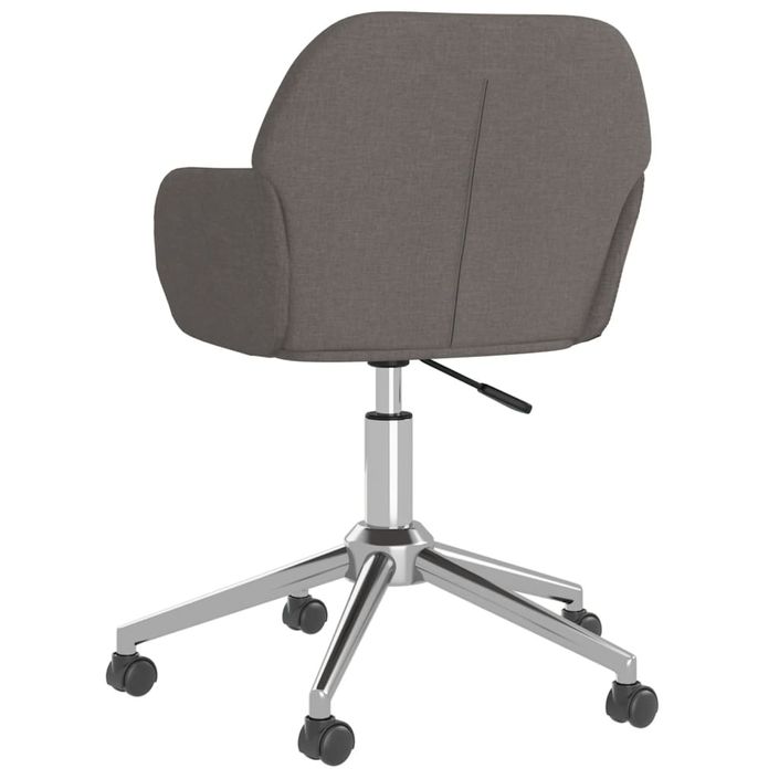 Chaise pivotante de bureau Gris foncé Tissu - Photo n°5