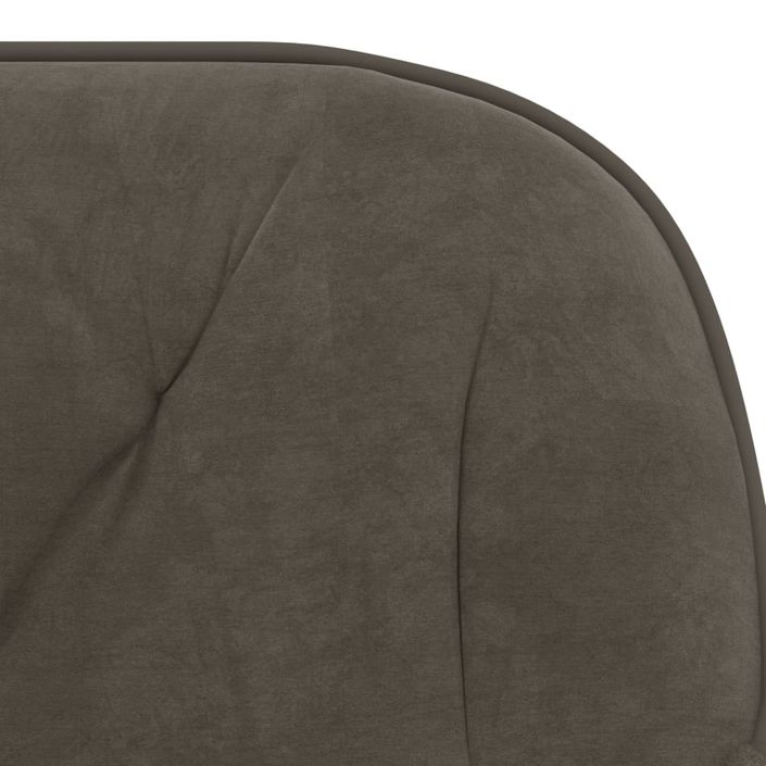 Chaise pivotante de bureau Gris foncé Velours - Photo n°7