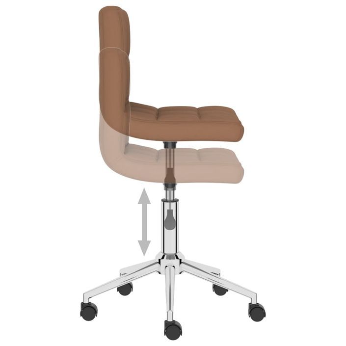 Chaise pivotante de bureau Marron Tissu 14 - Photo n°6