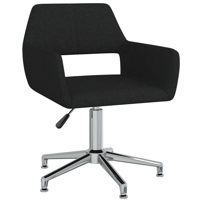 Chaise pivotante de bureau Noir Tissu 11 - Photo n°1