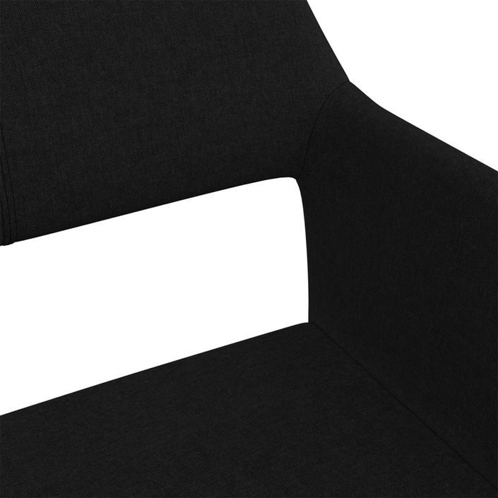 Chaise pivotante de bureau Noir Tissu 11 - Photo n°7