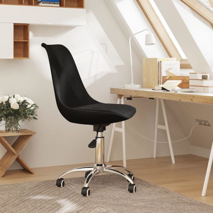 Chaise pivotante de bureau Noir Tissu - Photo n°1