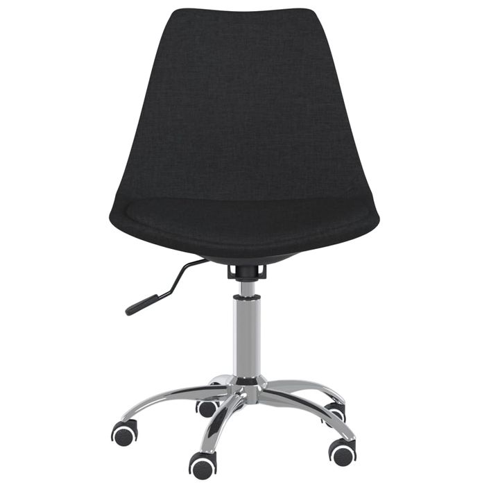 Chaise pivotante de bureau Noir Tissu - Photo n°3