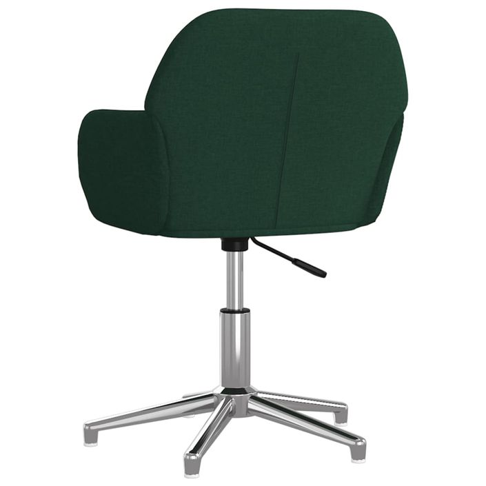 Chaise pivotante de bureau Vert foncé Tissu - Photo n°5