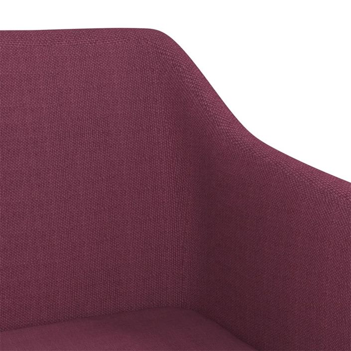 Chaise pivotante de salle à manger Violet Tissu 3 - Photo n°7