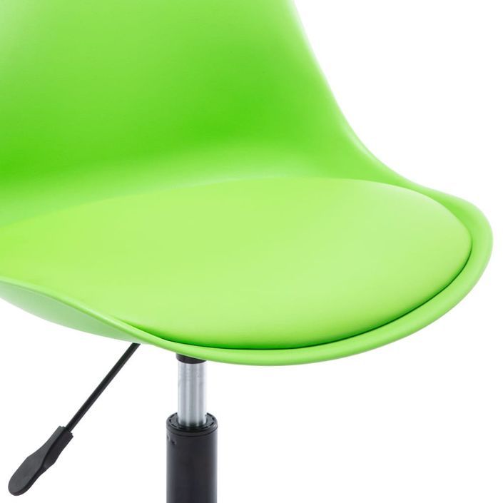 Chaise pivotante polypropylène et coussin simili cuir vert Stylish - Lot de 2 - Photo n°5