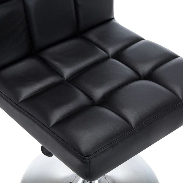 Chaise pivotante simili cuir noir Naj - Lot de 2 - Photo n°8