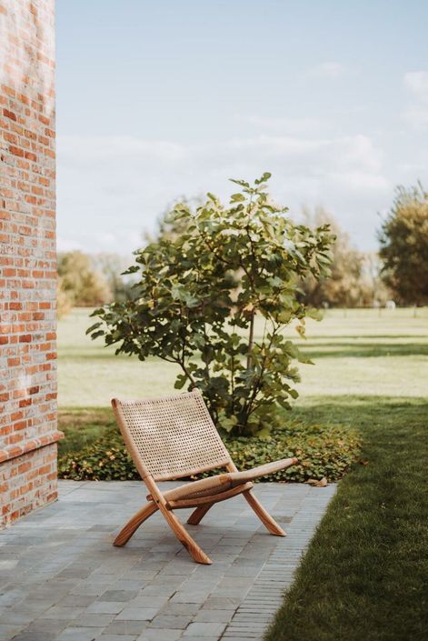 Chaise pliante enfant teck massif foncé Plume - Photo n°5