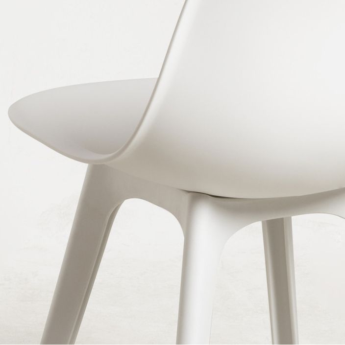 Chaise polypropylène blanc Brink - Lot de 2 - Photo n°5