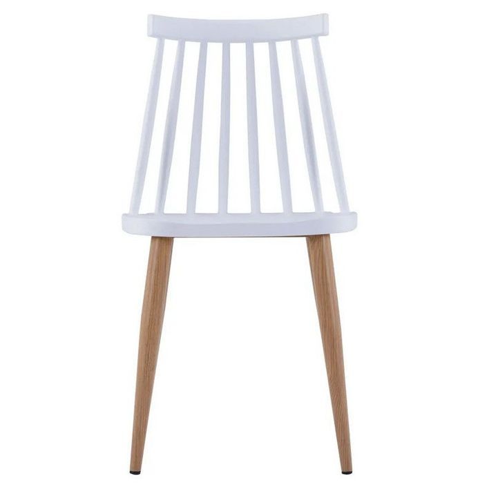 Chaise polypropylène blanc et pieds bois clair Neez - Lot de 4 - Photo n°3