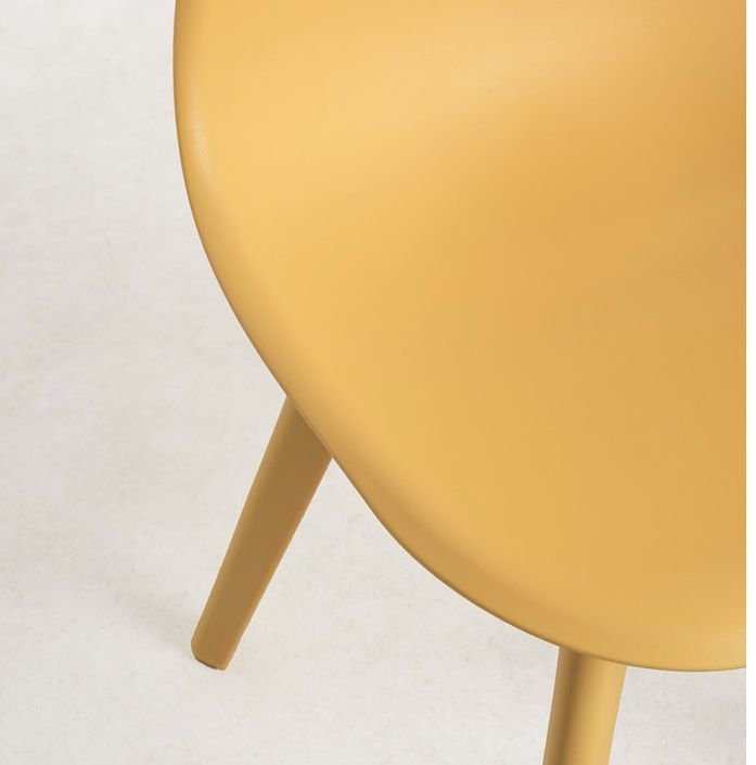 Chaise polypropylène jaune Brink - Lot de 2 - Photo n°5